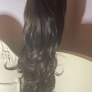 Full Hair Wig Bangs long curly.